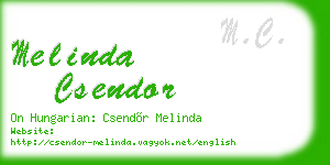 melinda csendor business card